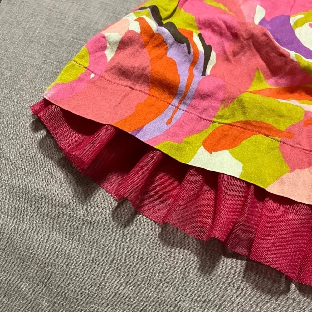 Baby Gap Bold Floral Dress Size 5 Pink Vibrant Easter Spring Summer